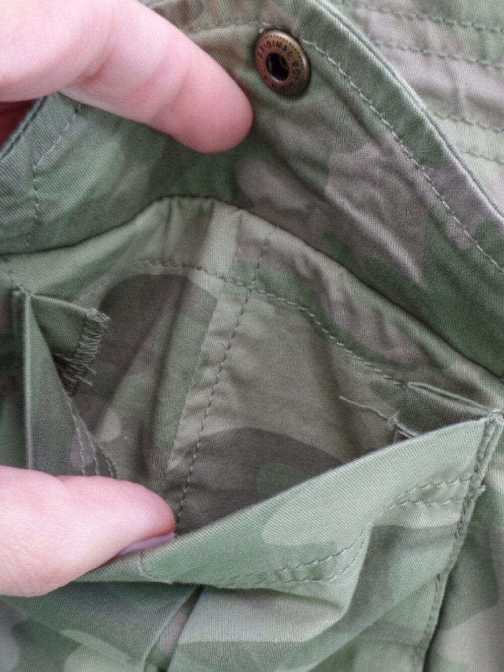 EUC LL Bean XL 18 20 Freeport Field Jacket Lined Camouflage Print Sherpa Lined - Picture 4 of 16